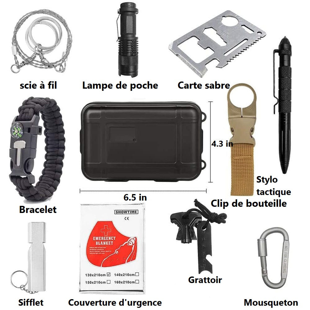 Kit de survie trekking outils multifonctions