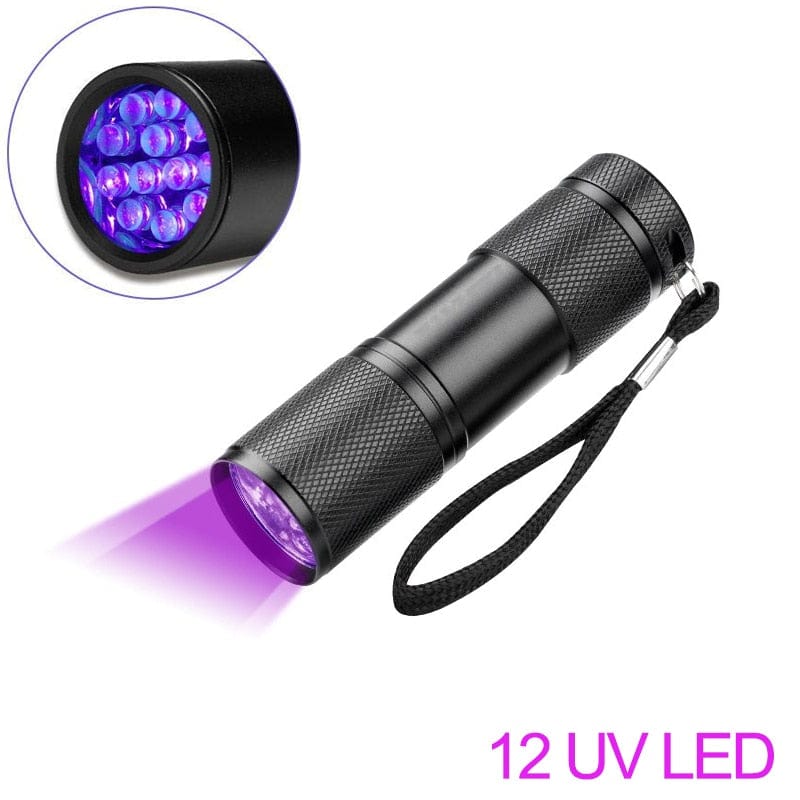 lampe led lumière bleue modèle 12 led uv
