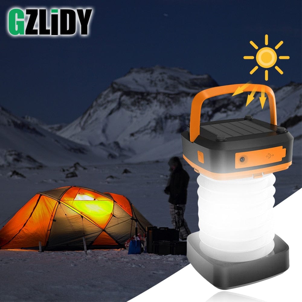 lampe solaire de survie allumée