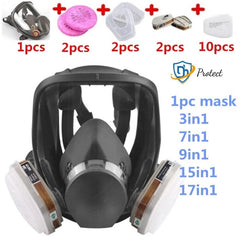 masque à gaz de protection porté