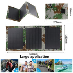 Panneau solaire de randonnée accroché au sac