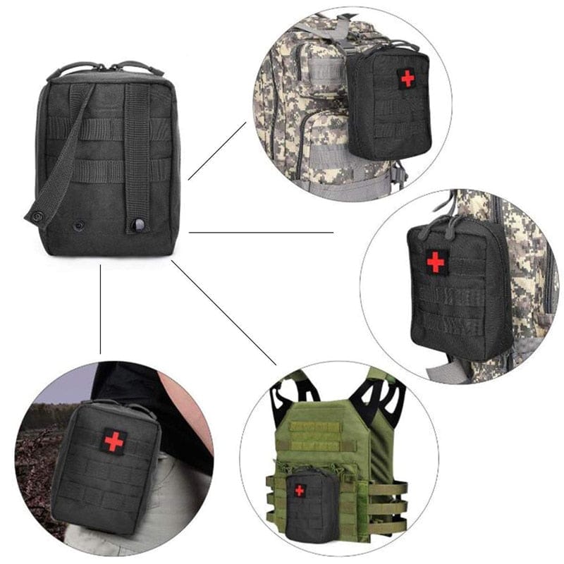 pochette tactique de premier secours système molle au dos