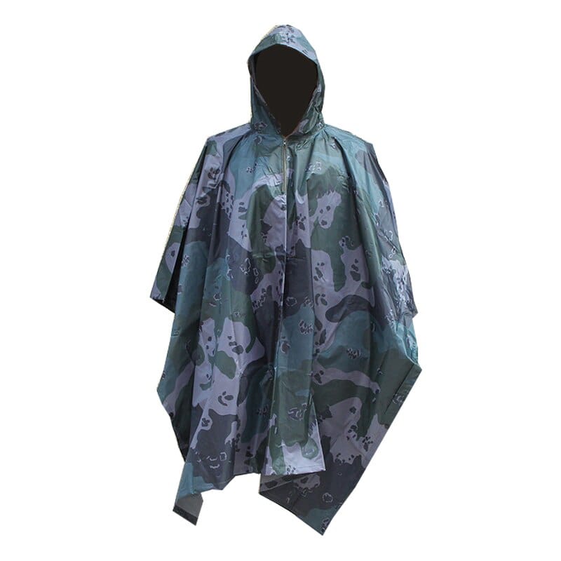 poncho imperméable camouflage de survie coloris fleur