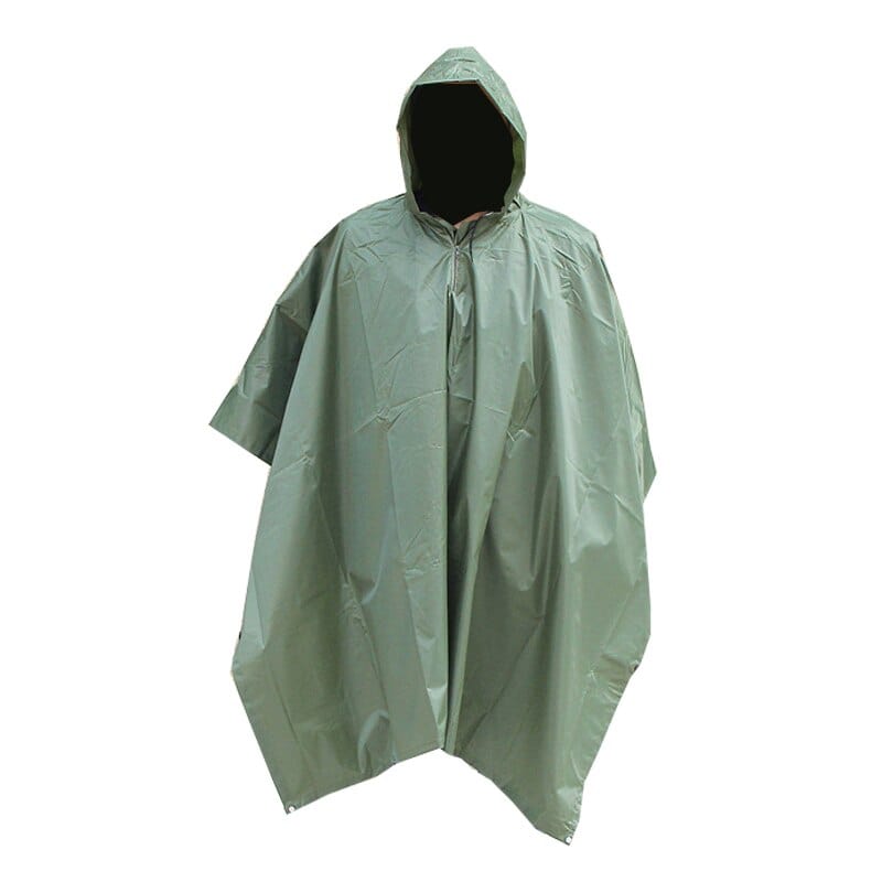 poncho imperméable camouflage de survie coloris vert
