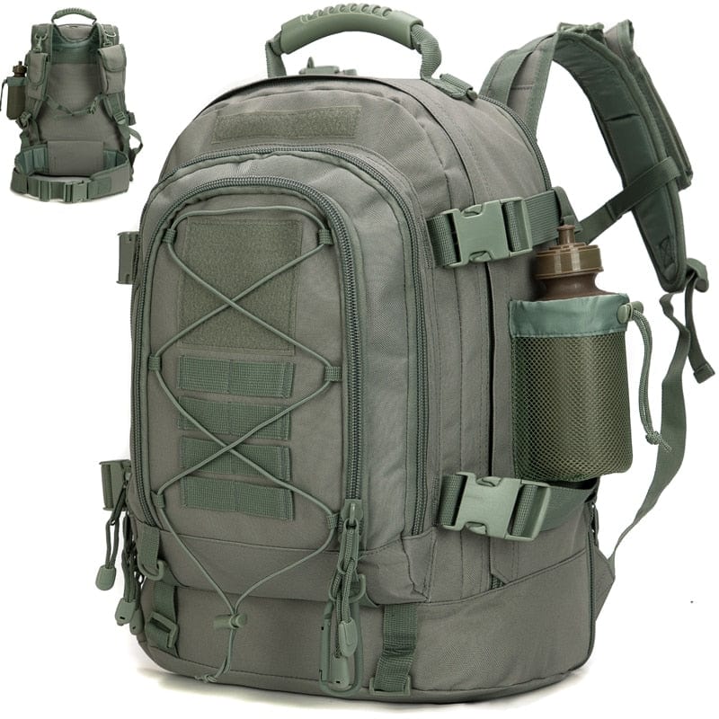 Sac à dos survivalisme 60L coloris vert gris