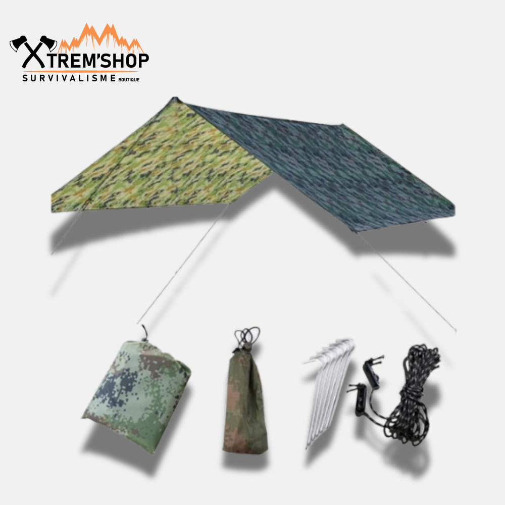 Bâche de survie militaire camouflage