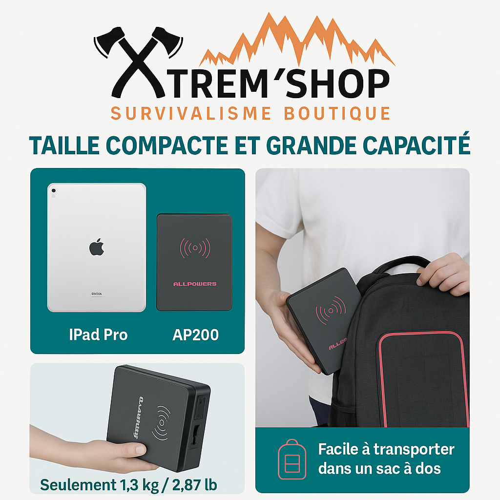 batterie externe allpowers solar powerbank vue de profil