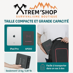 batterie externe allpowers solar powerbank vue de profil