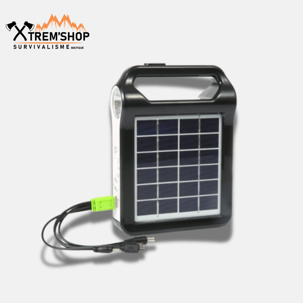 batterie solaire portable 2400 mah vue de face