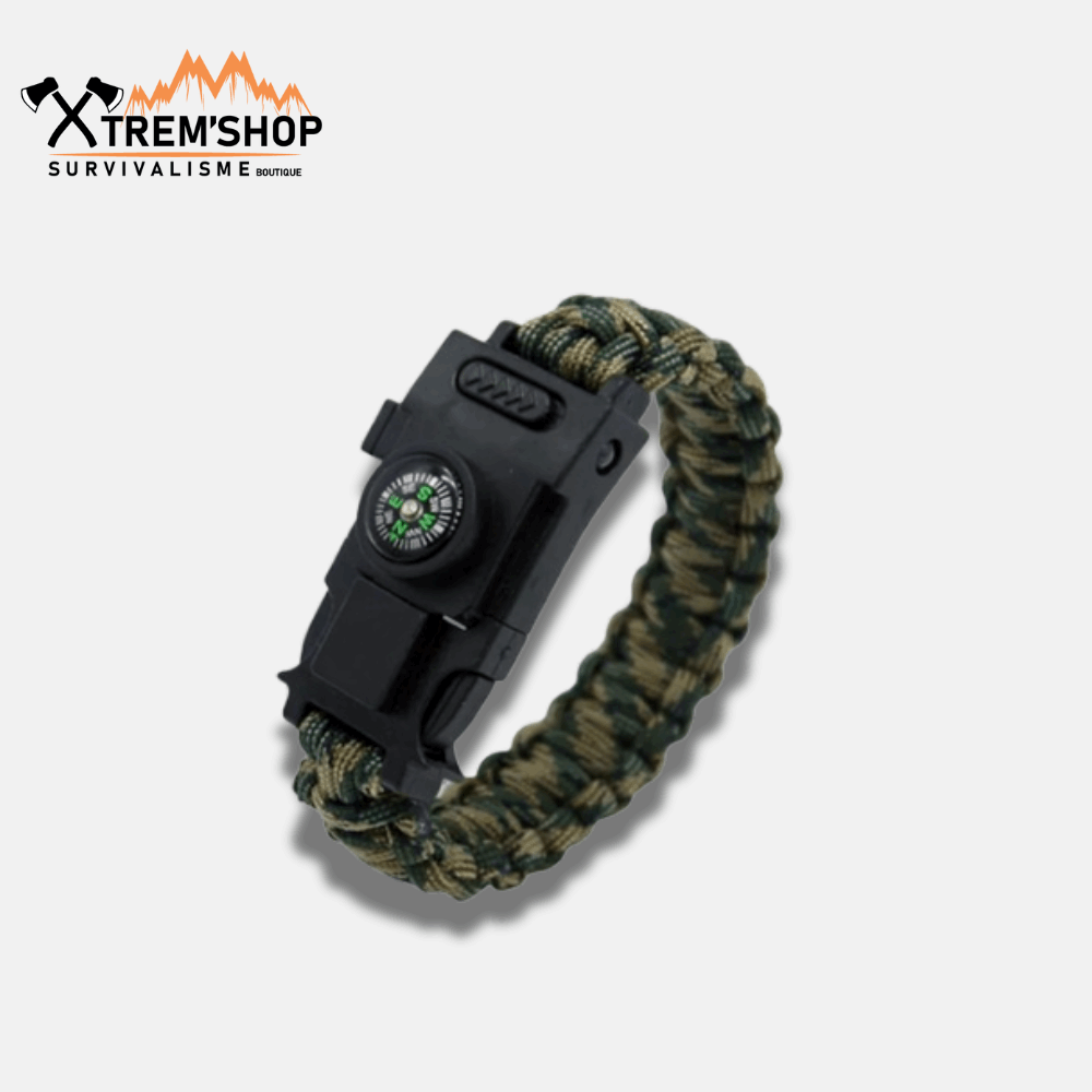 bracelet paracorde de survie vue de face