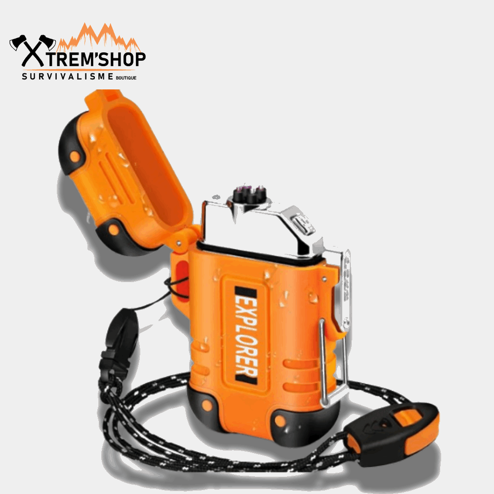 Briquet tempête coupe-vent rechargeable