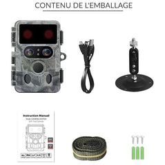 caméra de chasse 4k tr-92s fixée à un arbre