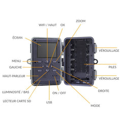caméra de chasse solaire panneau solaire intégré