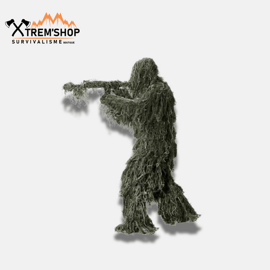 camouflage ghillie militaire vue de face
