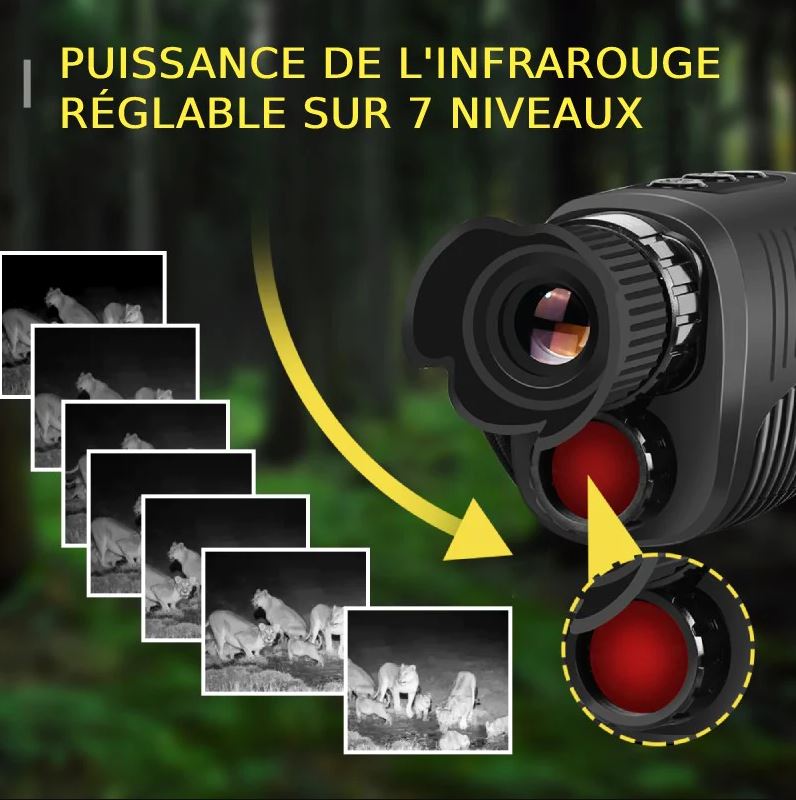 monoculaire vision nocturne darkvision full hd vue de profil