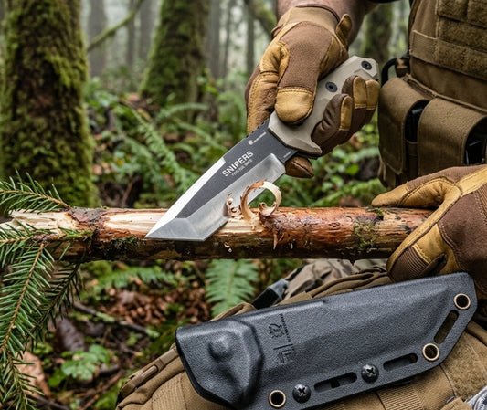 couteau à lame fixe en situation