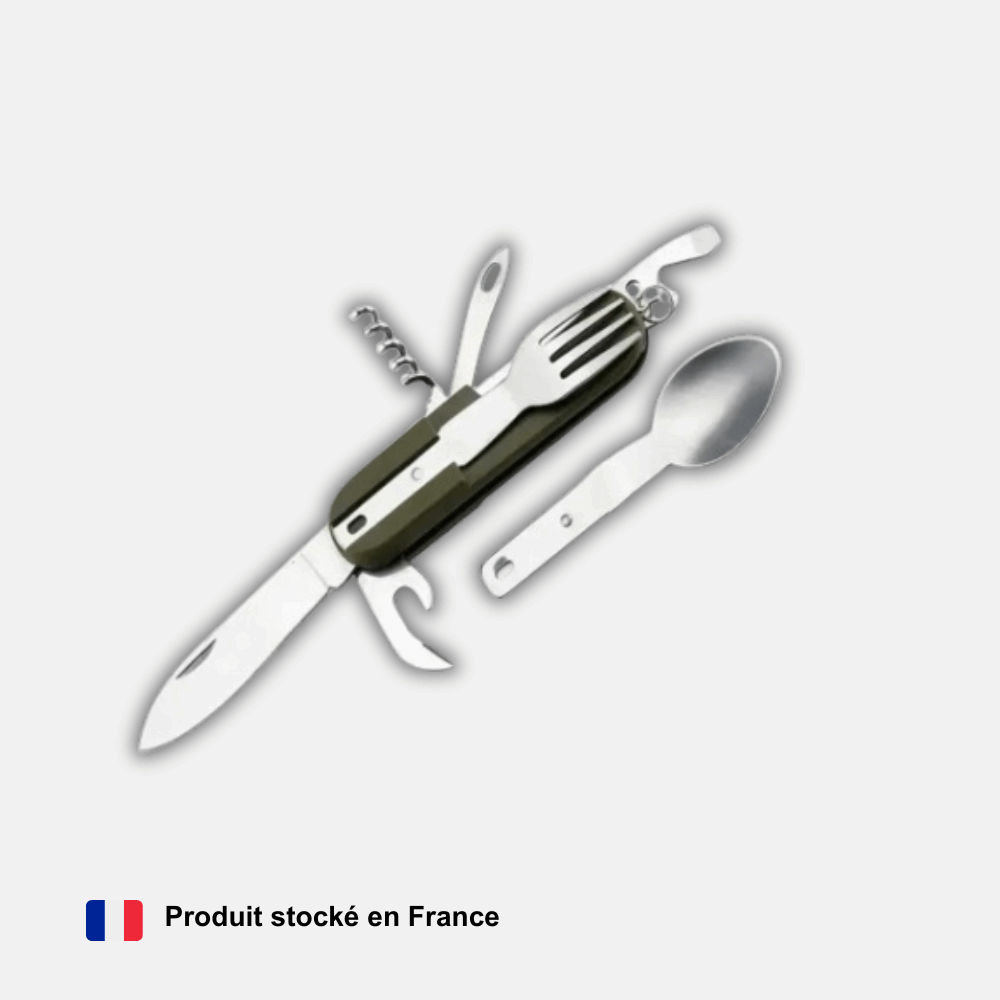 kit couvert de survie avec couteau