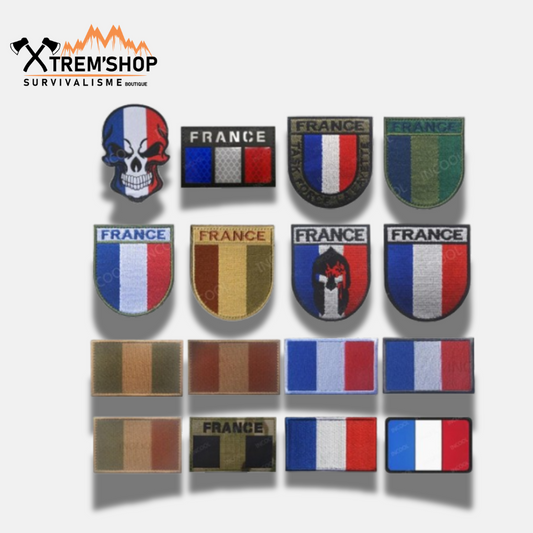écusson drapeau france vue de face