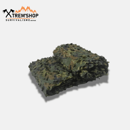 filet de camouflage de survie vue d'ensemble
