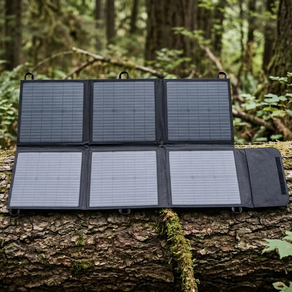 Générateur Solaire Pliable Foval en pleine forêt