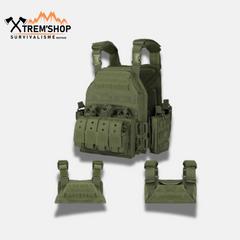 gilet tactique vert de combat vue de face