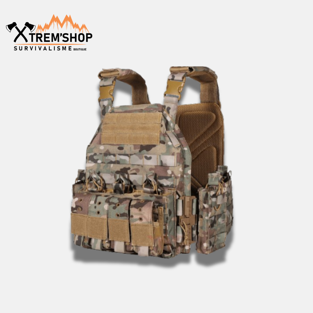 gilet de combat camo vue de face