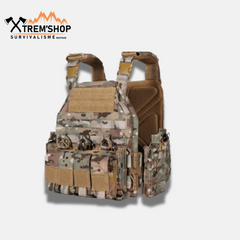 gilet de combat camo vue de trois quarts