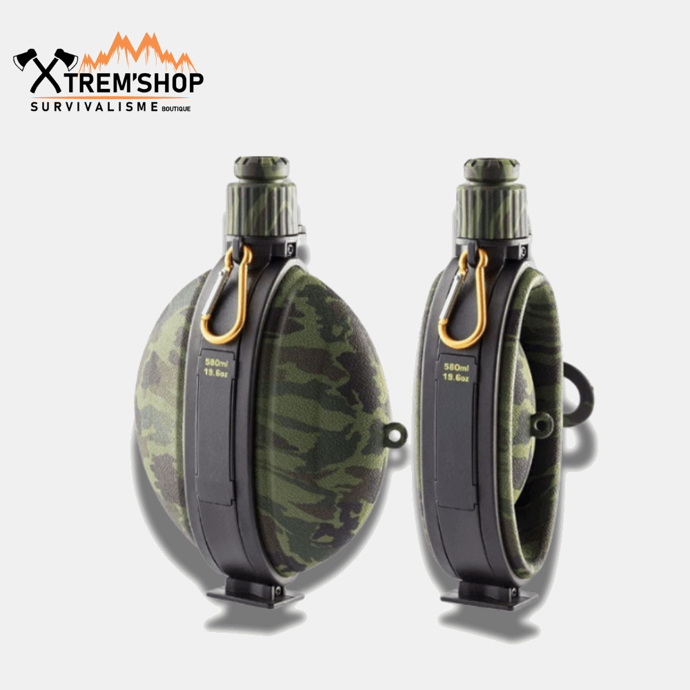 gourde militaire silicone vue de face