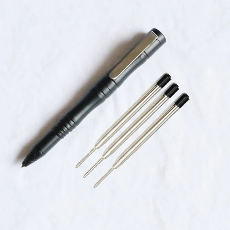 stylo tactique auto-défense pointe tungstène détaillée