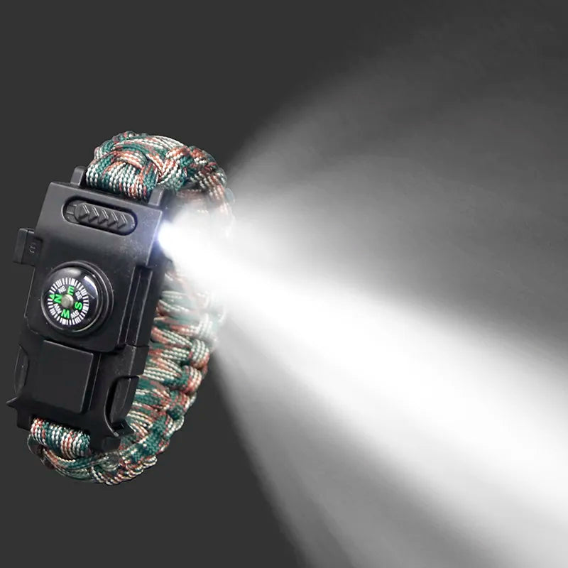 bracelet paracorde de survie coloris noir
