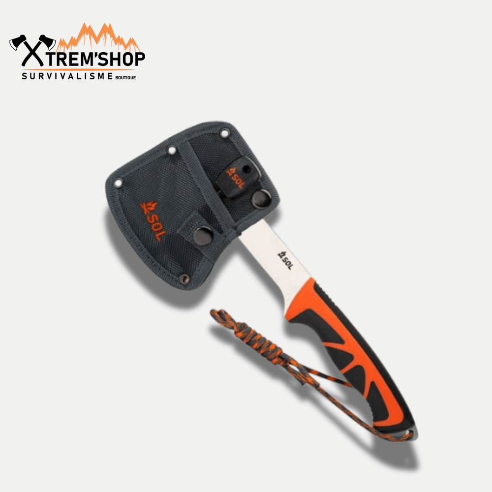 hache de survie sol stoke camp hatchet lame en acier