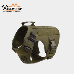Harnais tactique pour chien vert