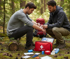 kit de secours complet camping trousse fermée