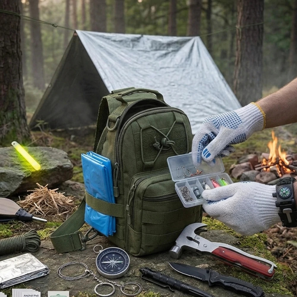 kit de survie 14 en 1 hero premium fond sombre