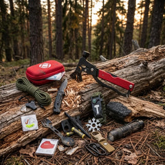 kit de survie outdoor hero premium fond sombre