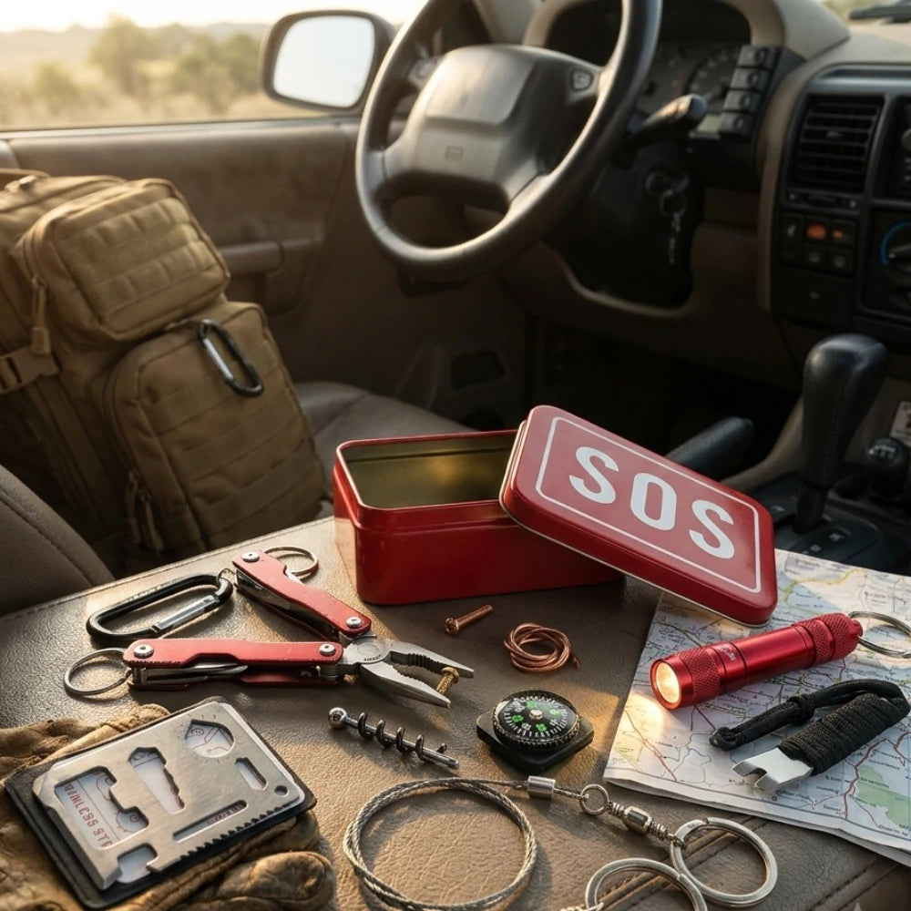 kit de survie voiture packaging produit détaillé