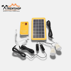 kit lumière solaire de camping vue de face