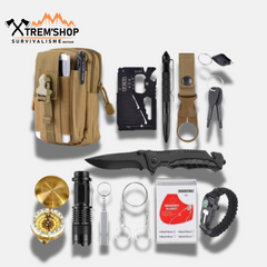 Kit de survie khaki complet