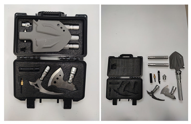 Kit de survie avec couteau vue d'ensemble