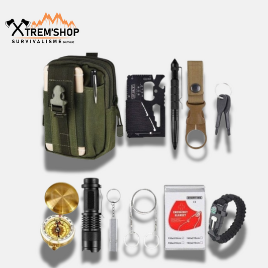 Kit de survie de poche randonnée compact