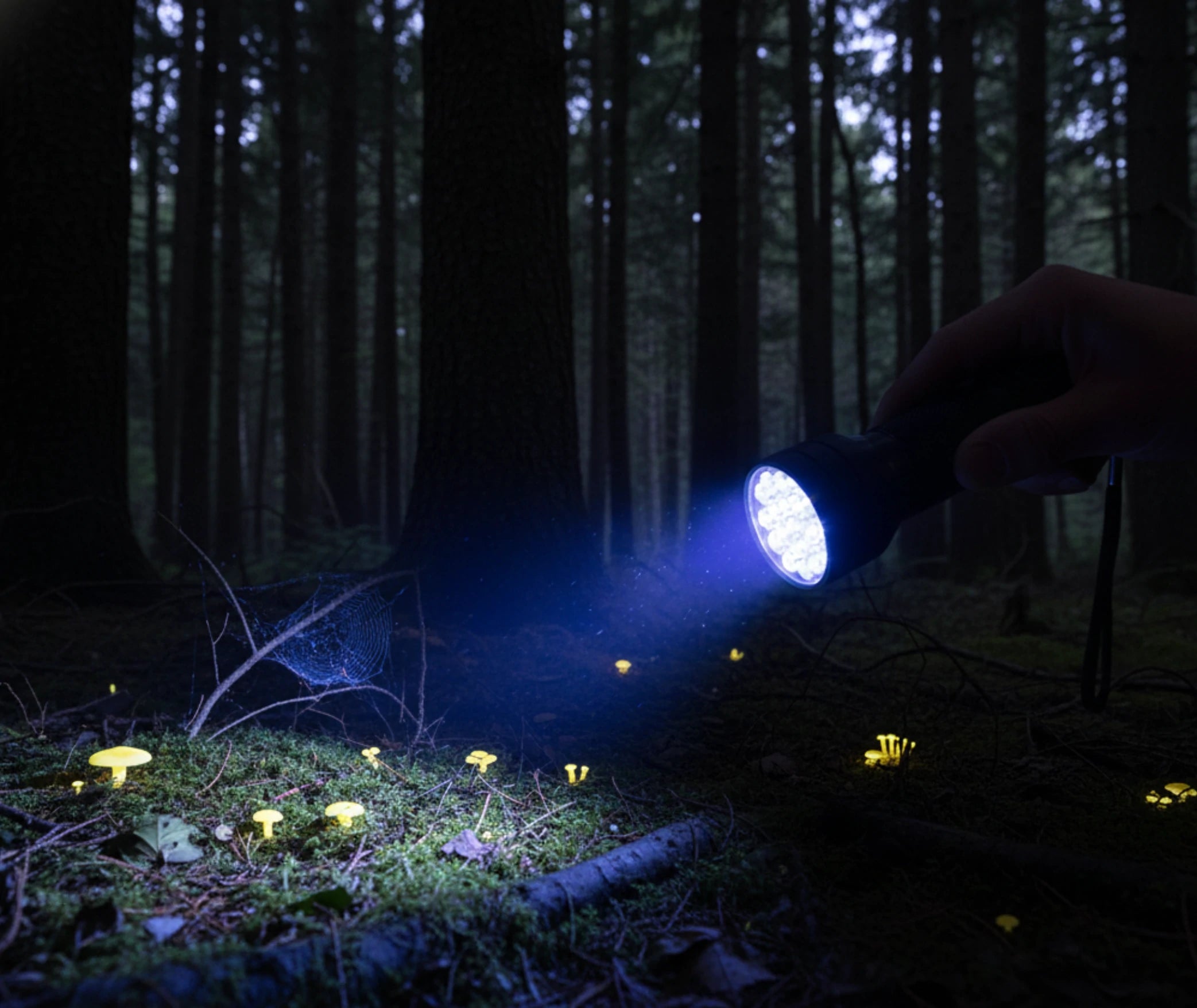 lampe led lumière bleue en situation
