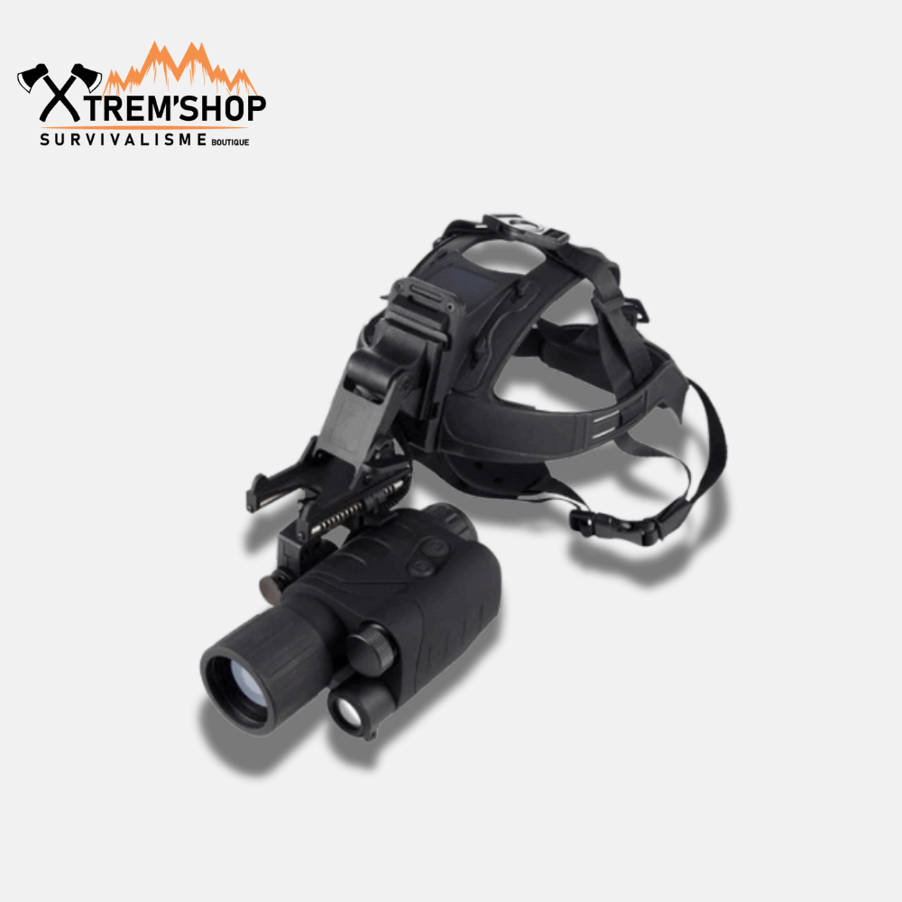 monoculaire vision nocturne militaire nvx3 avec serre-tête vue de face