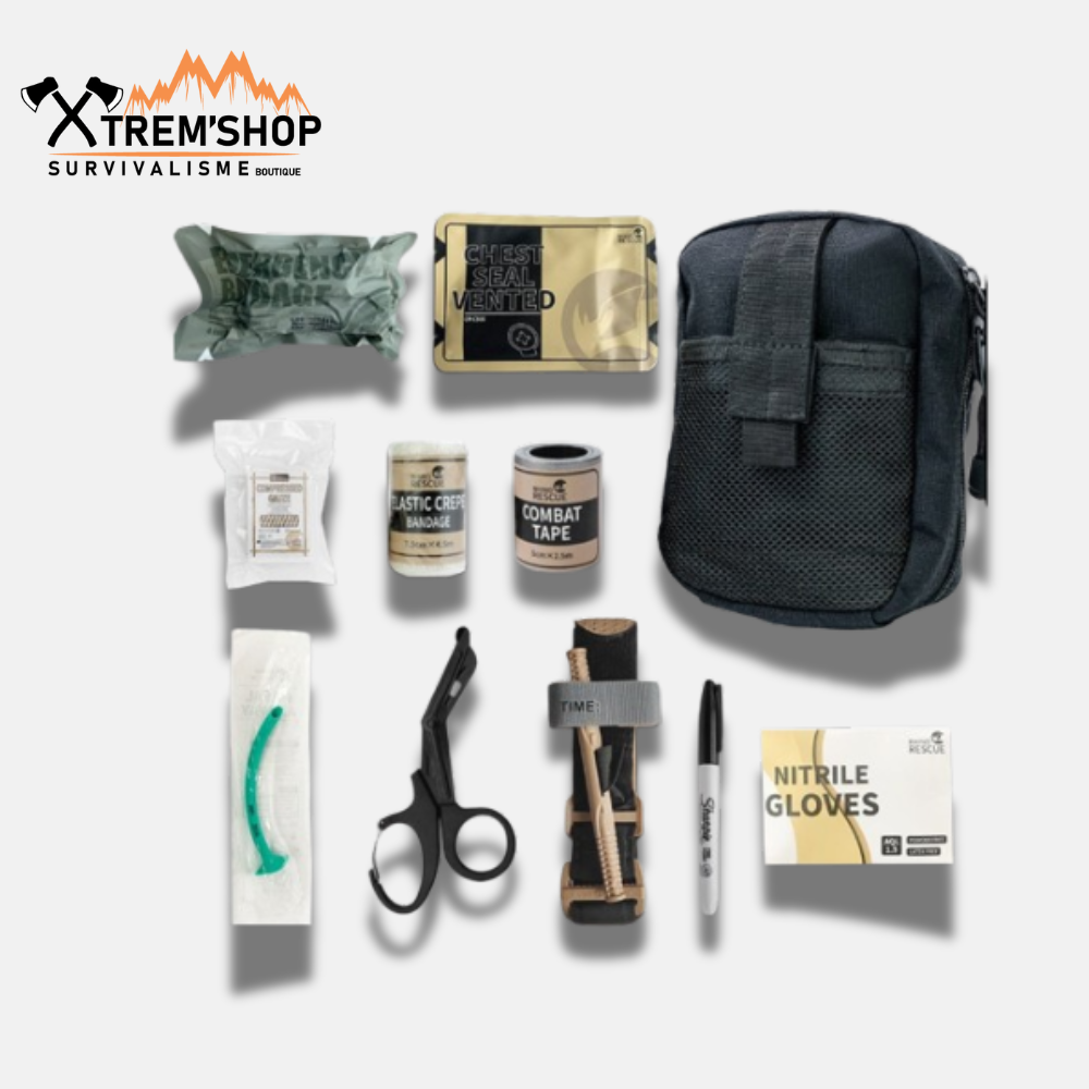 pack de premier secours tactique vue d'ensemble