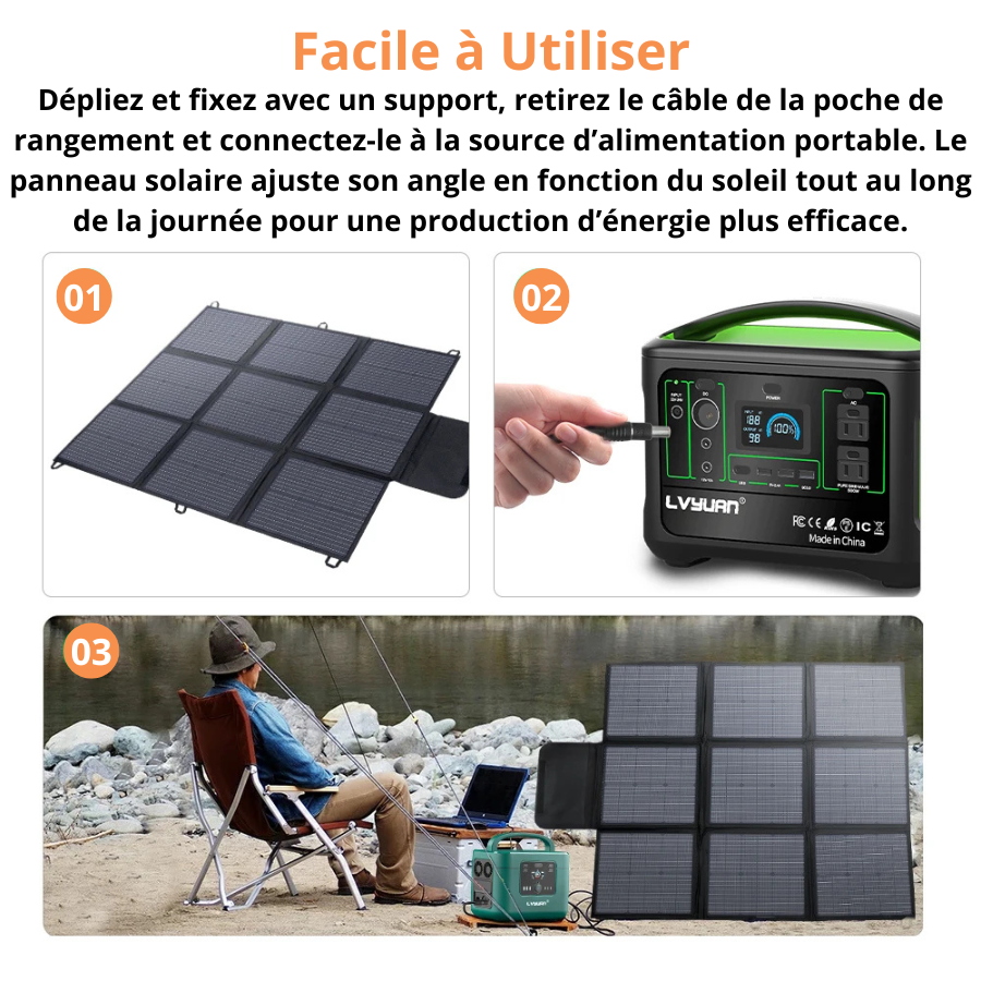 générateur solaire pliable foval conseils d'utilisation