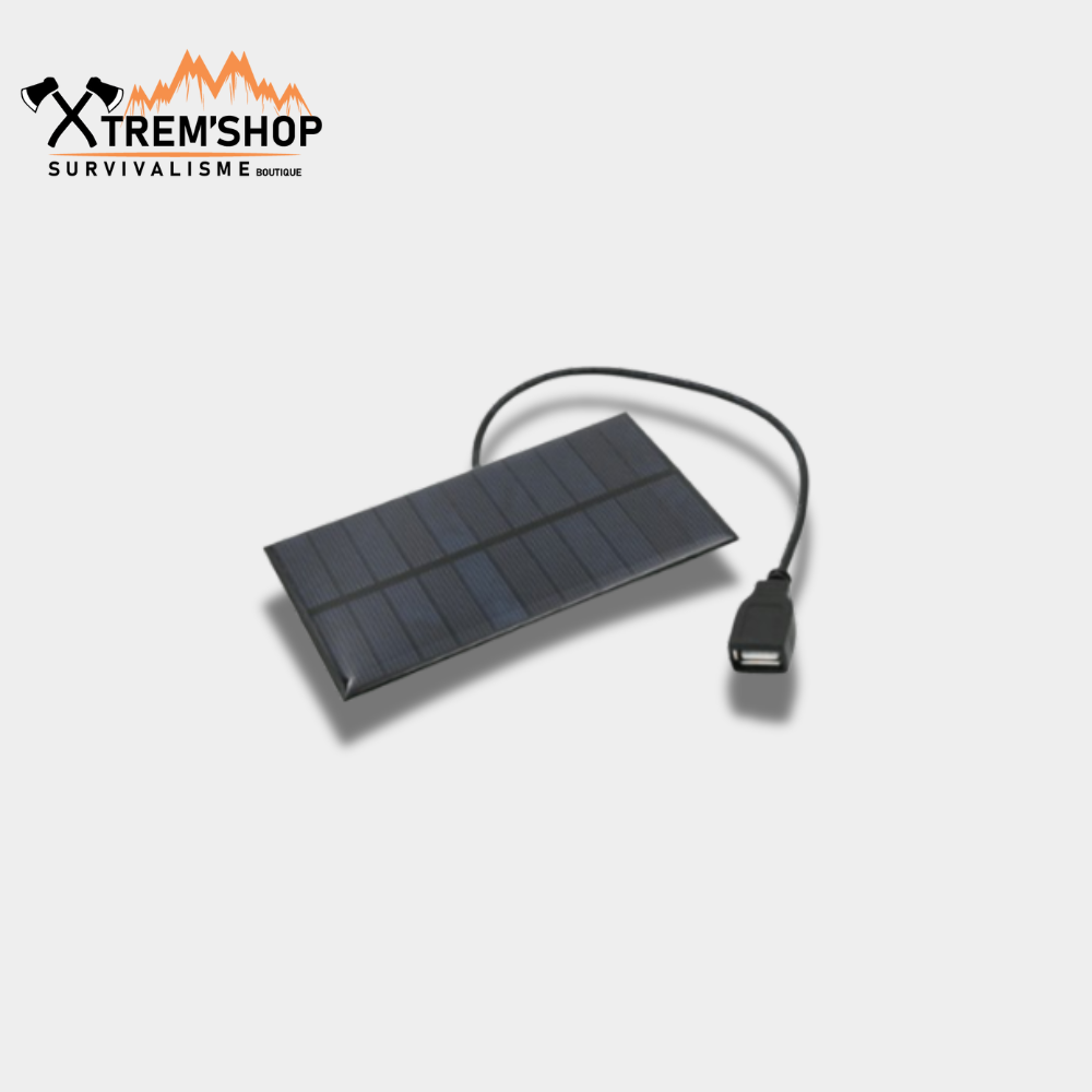 panneau solaire usb de poche vue de face