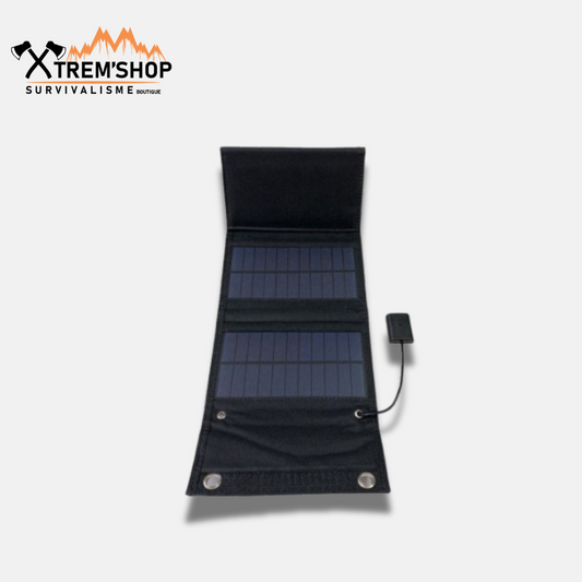 panneau solaire pour toile de tente vue de face