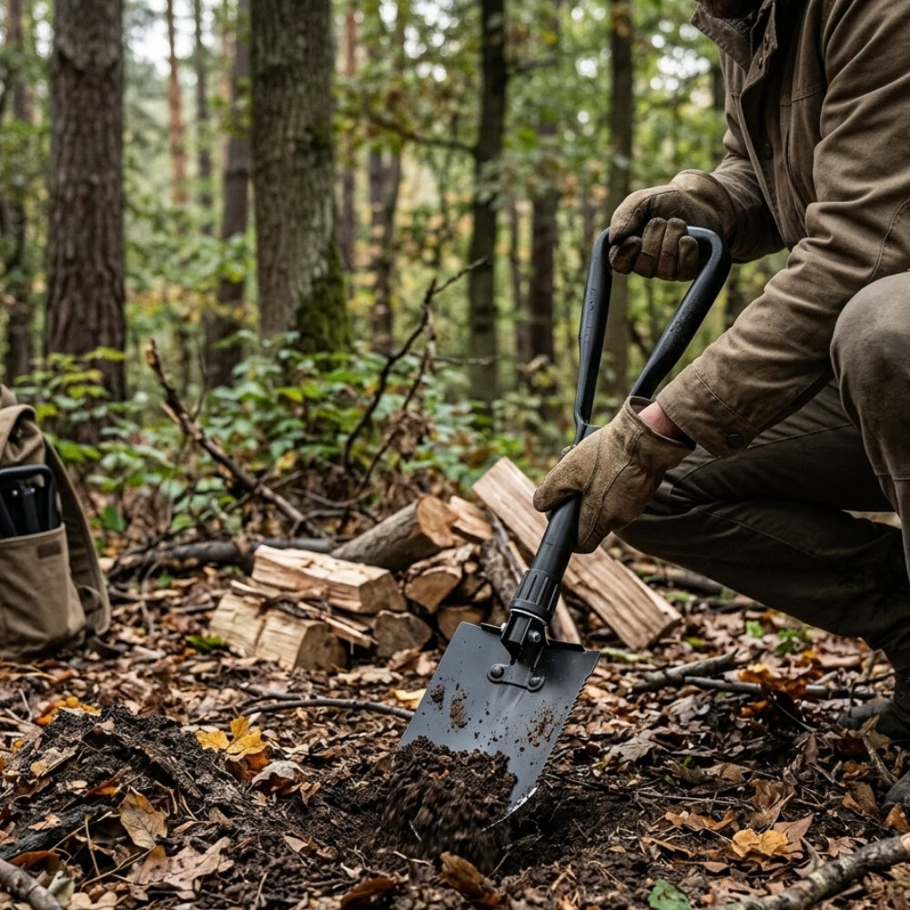 Pelle de Survie Pliable en acier
