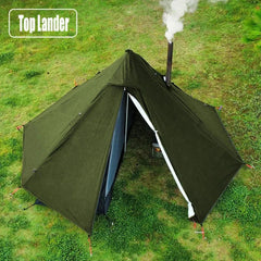 Toile de tente camouflage tendue