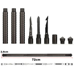 bâton tactique de survie porté à la ceinture