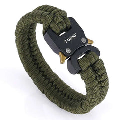bracelet paracorde homme coloris vert militaire